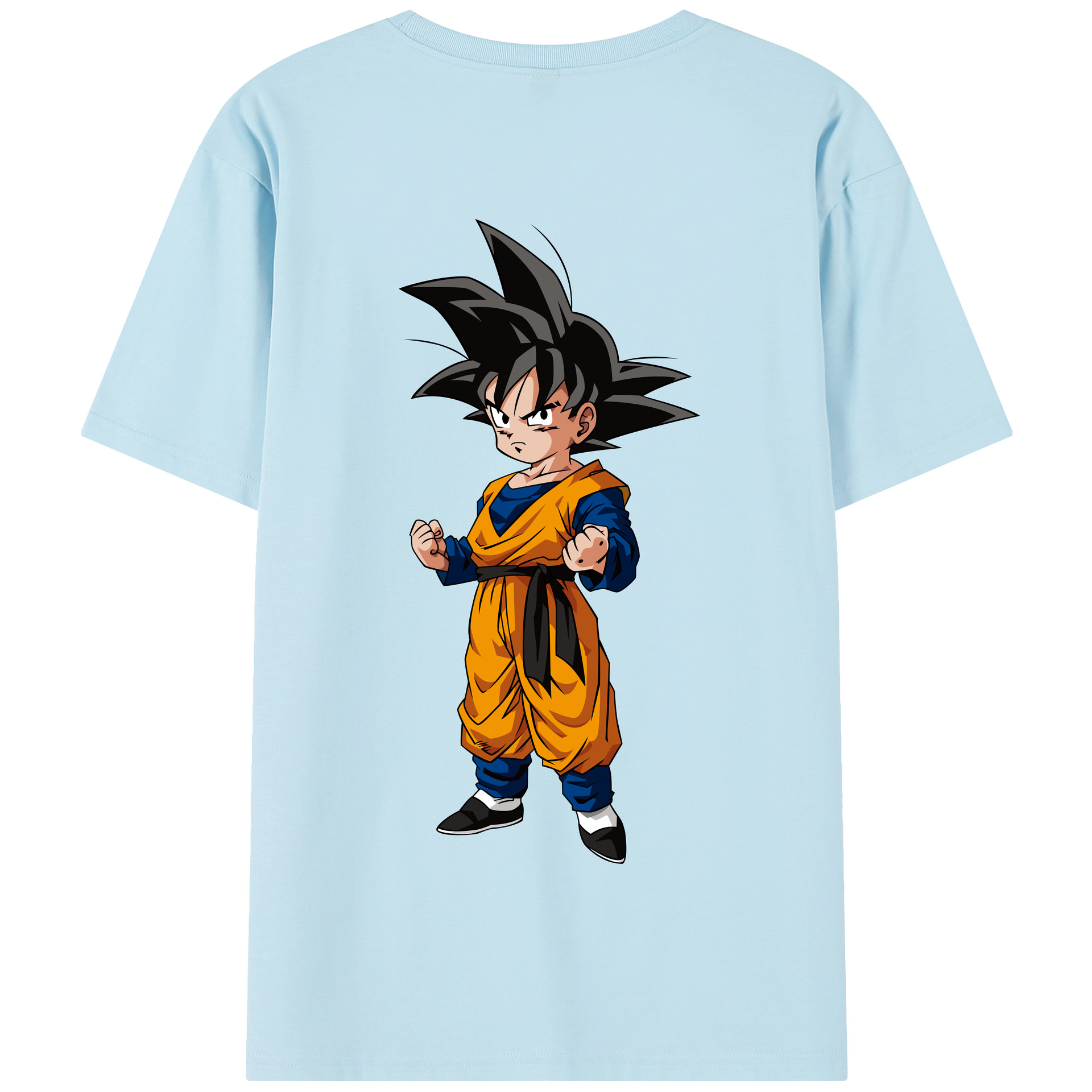 （画像用） ドラゴンボール 孫悟空（そん ごくう）Son Goku カカロット DRAGON BALL Kakarotto 綿100％半袖Tシャツ（背面プリント）
